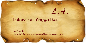 Lebovics Angyalka névjegykártya